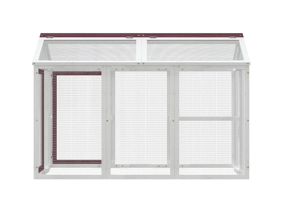 Enclos animaux moka 141x94x104 cm bois massif de pin RG3Q85086