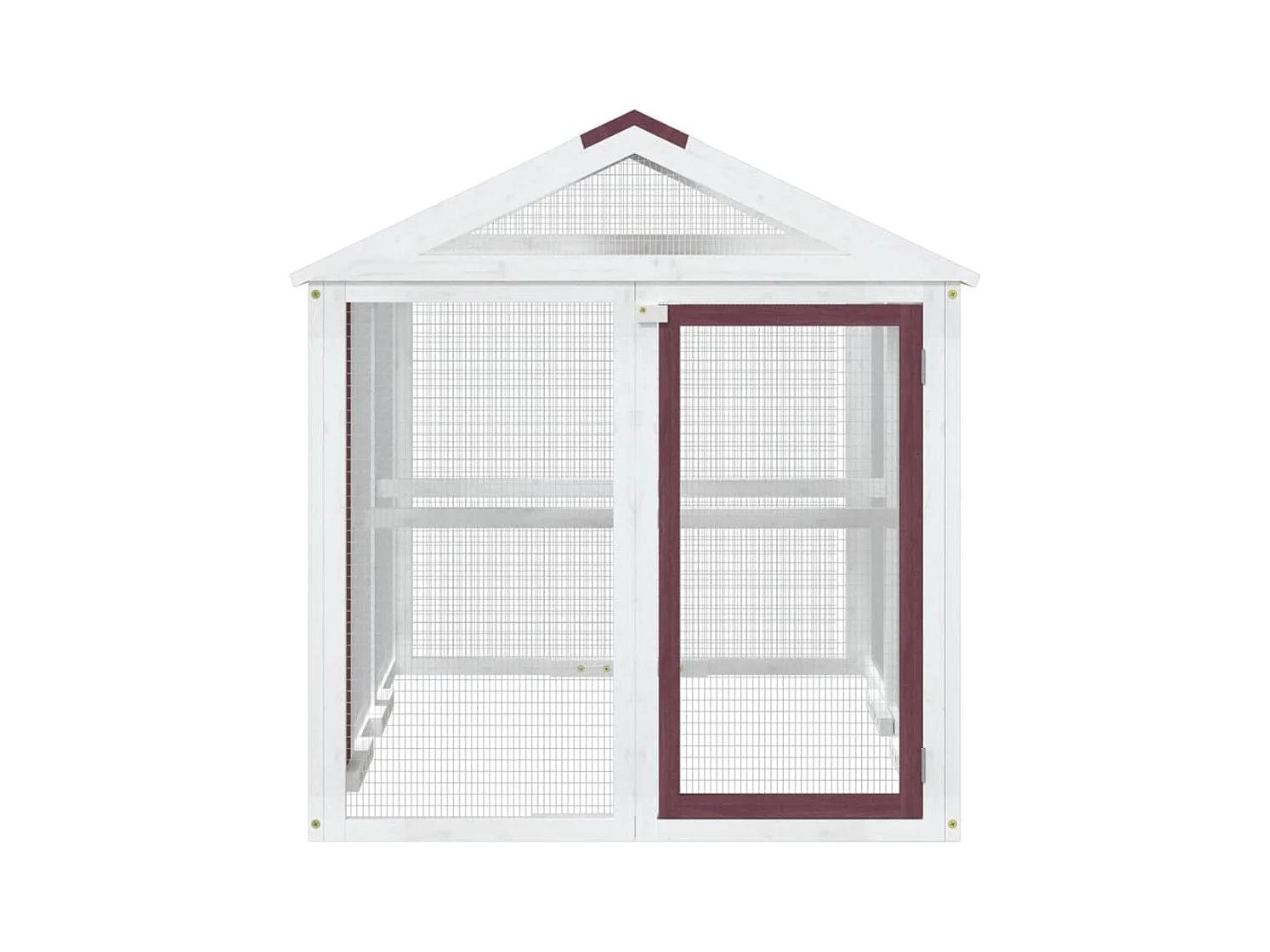 Enclos animaux moka 141x94x104 cm bois massif de pin RG3Q85086