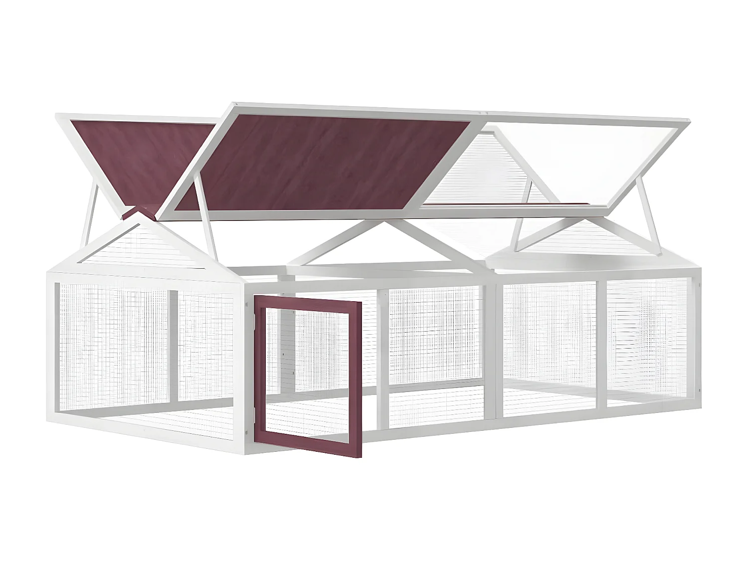 Enclos animaux moka 200x112,5x74 cm bois massif de pin RG3Q10944