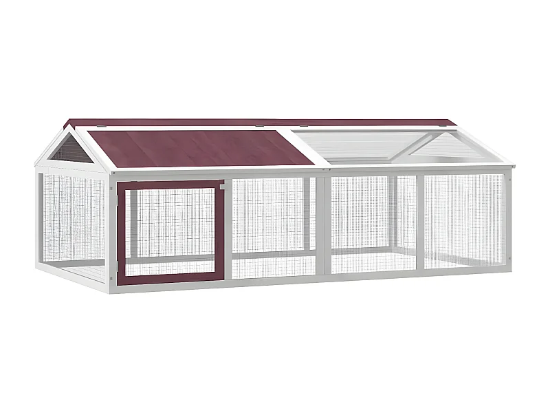 Corral de animales madera maciza pino moca 200x112,5x74 cm ES891907