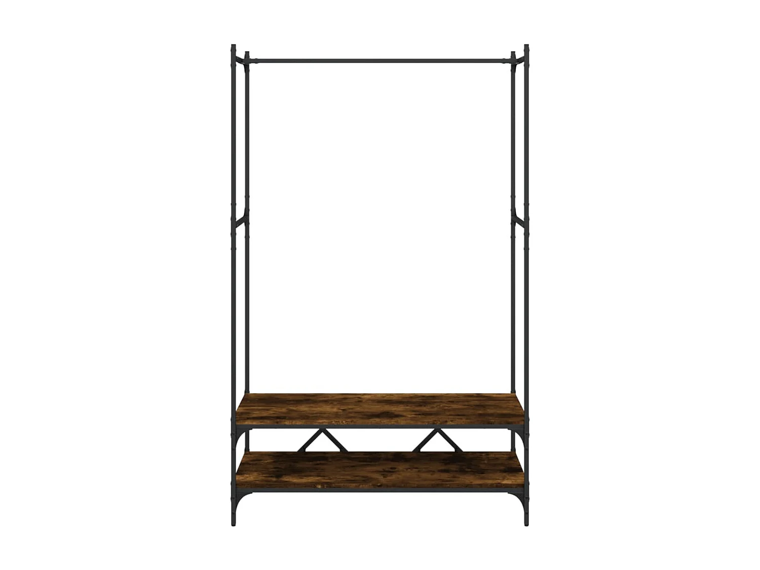 Porte-vêtements avec étagères chêne fumé bois d'ingénierie WVGQ3018