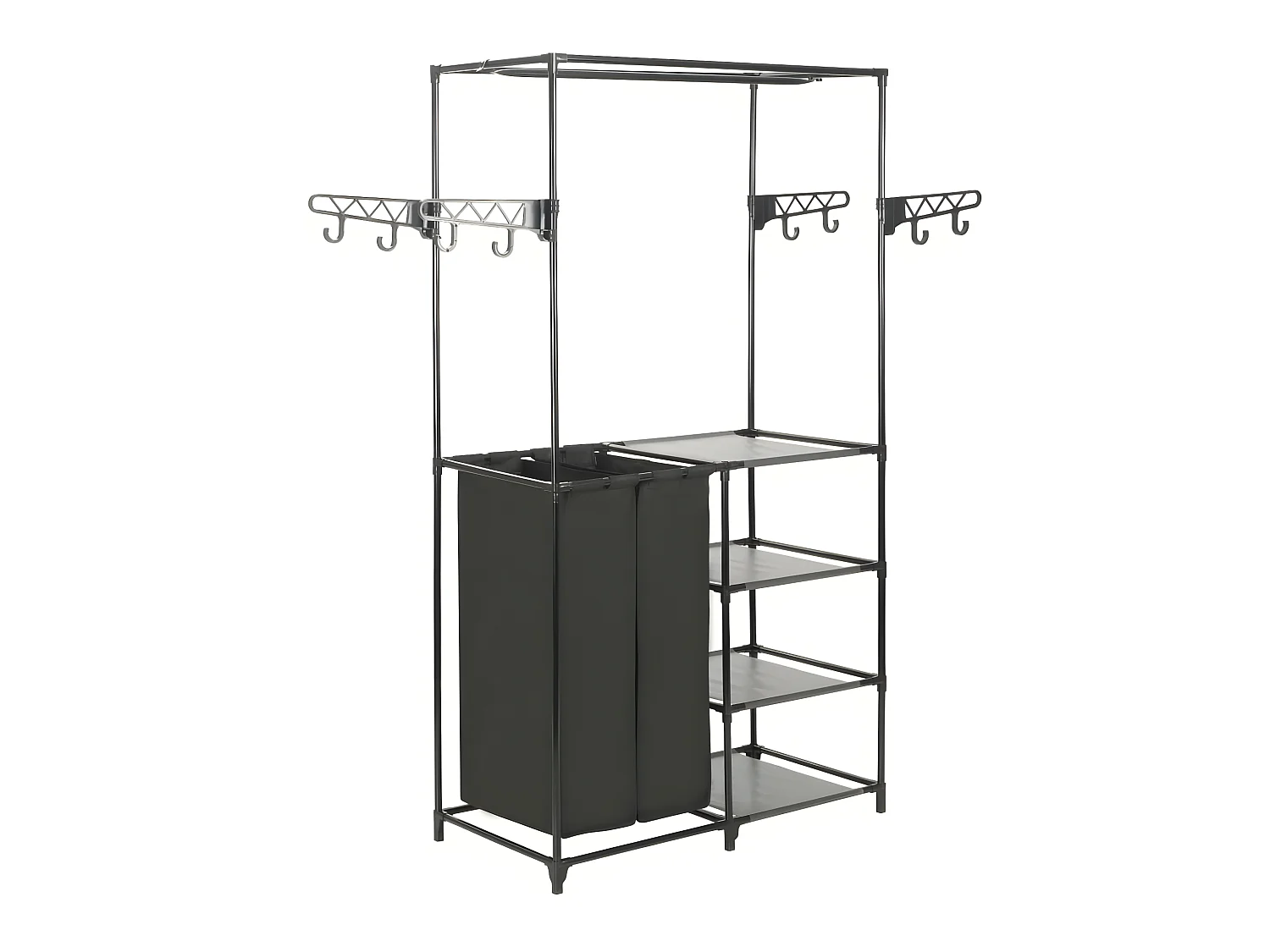Porte-vêtements Acier et tissu non-tissé 87x44x158 cm Noir WVGQ4341