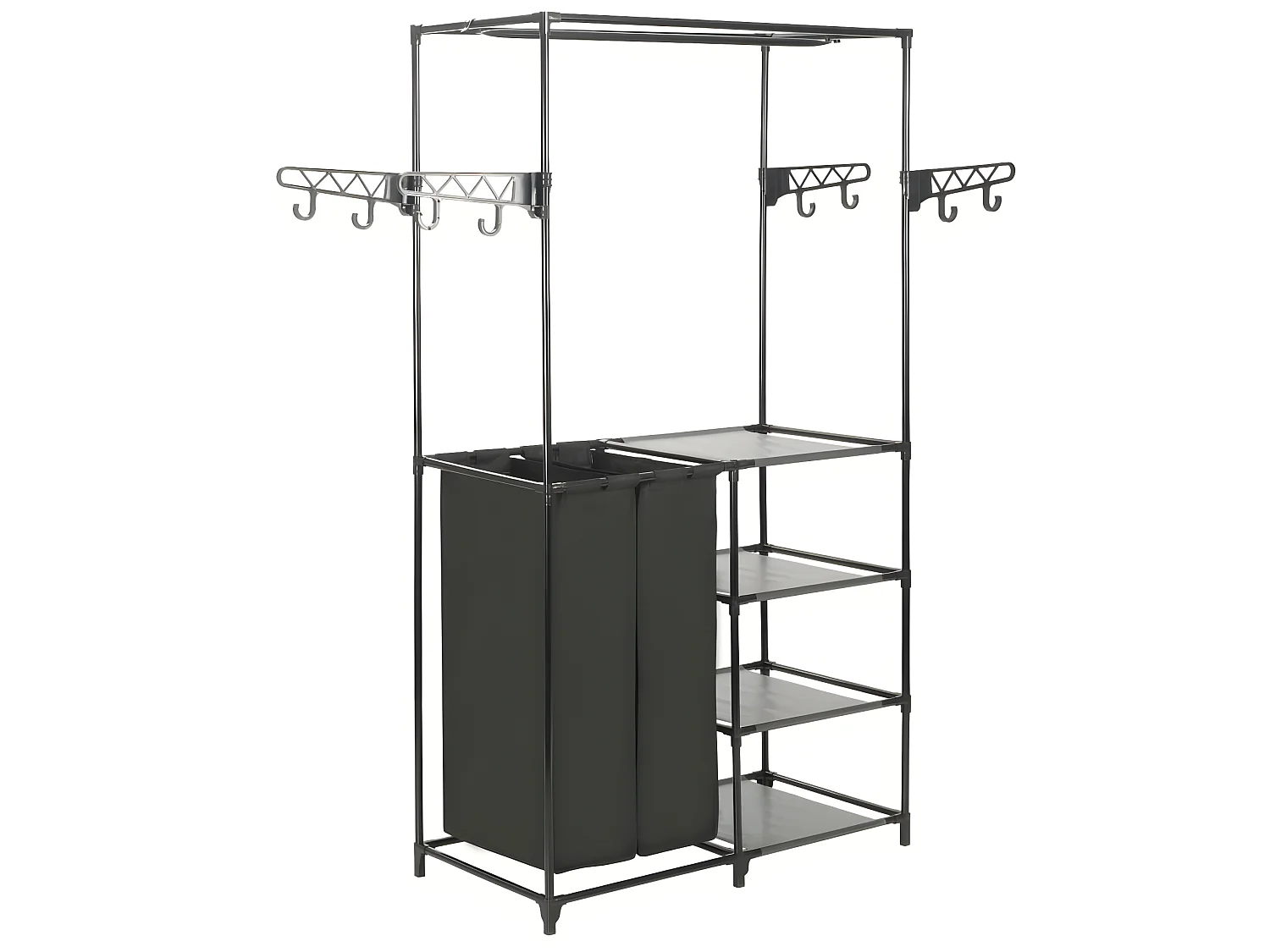 Porte-vêtements Acier et tissu non-tissé 87x44x158 cm Noir WVGQ4341