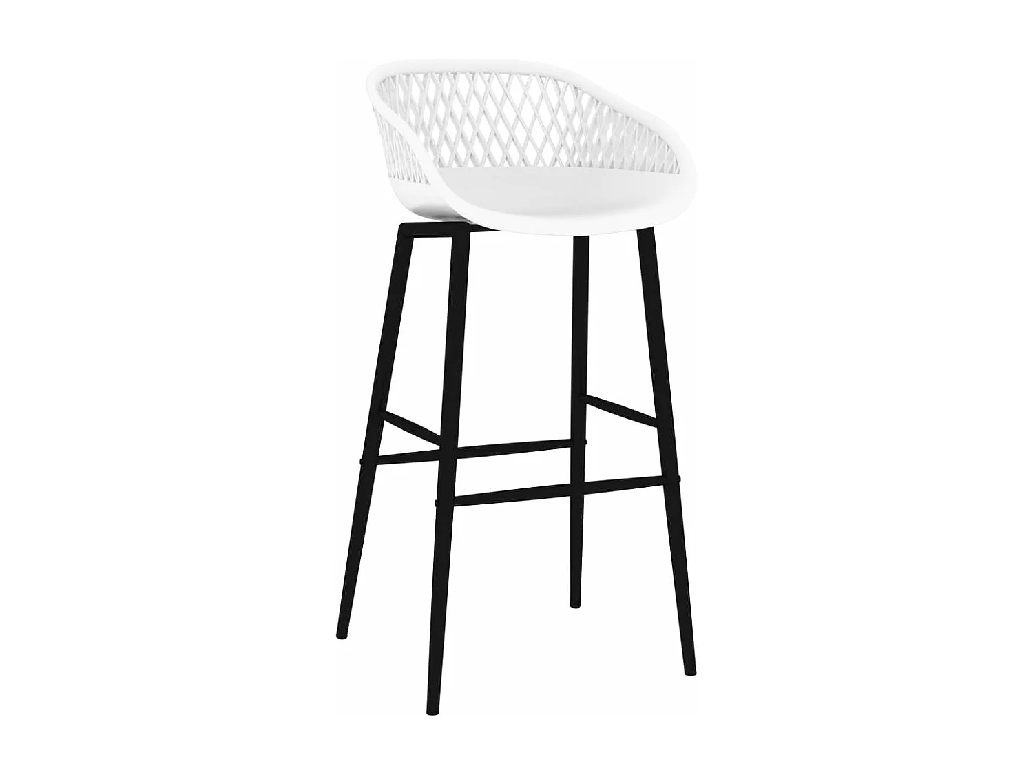 lot de 2 Tabourets de bar blanc LSJ3068