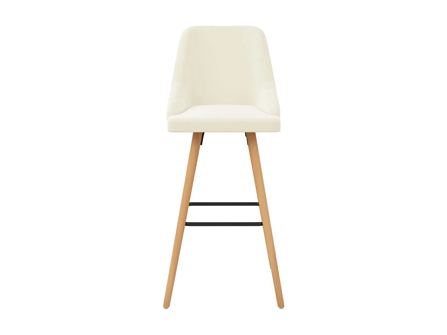 Tabourets de bar lot de 2 crème velours SEF30802