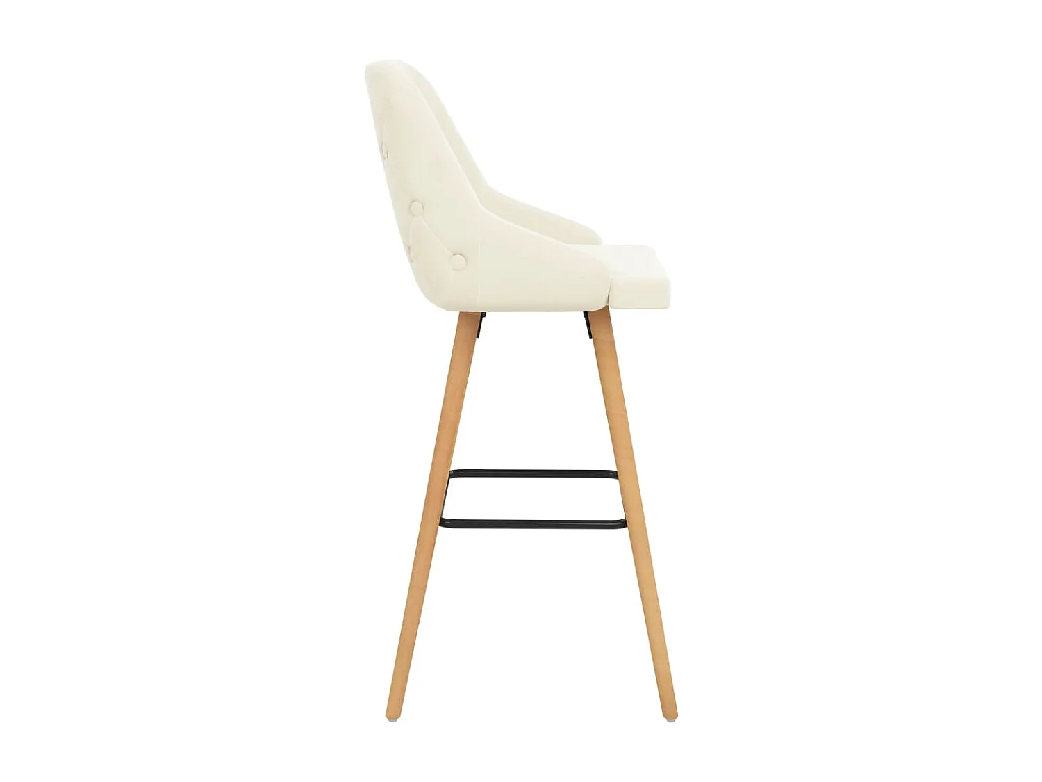 Tabourets de bar lot de 2 crème velours SEF30802