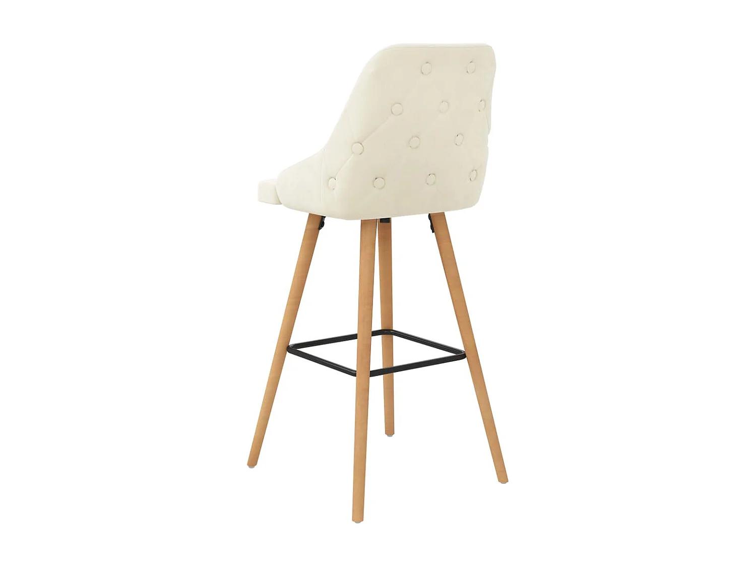 Tabourets de bar lot de 2 crème velours SEF30802