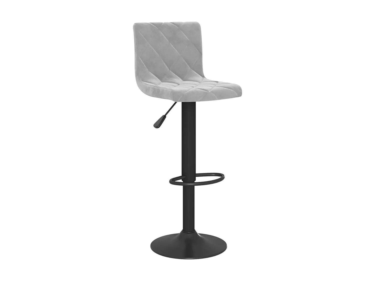 lot de 2 Tabourets de bar Gris clair Velours SSA7960