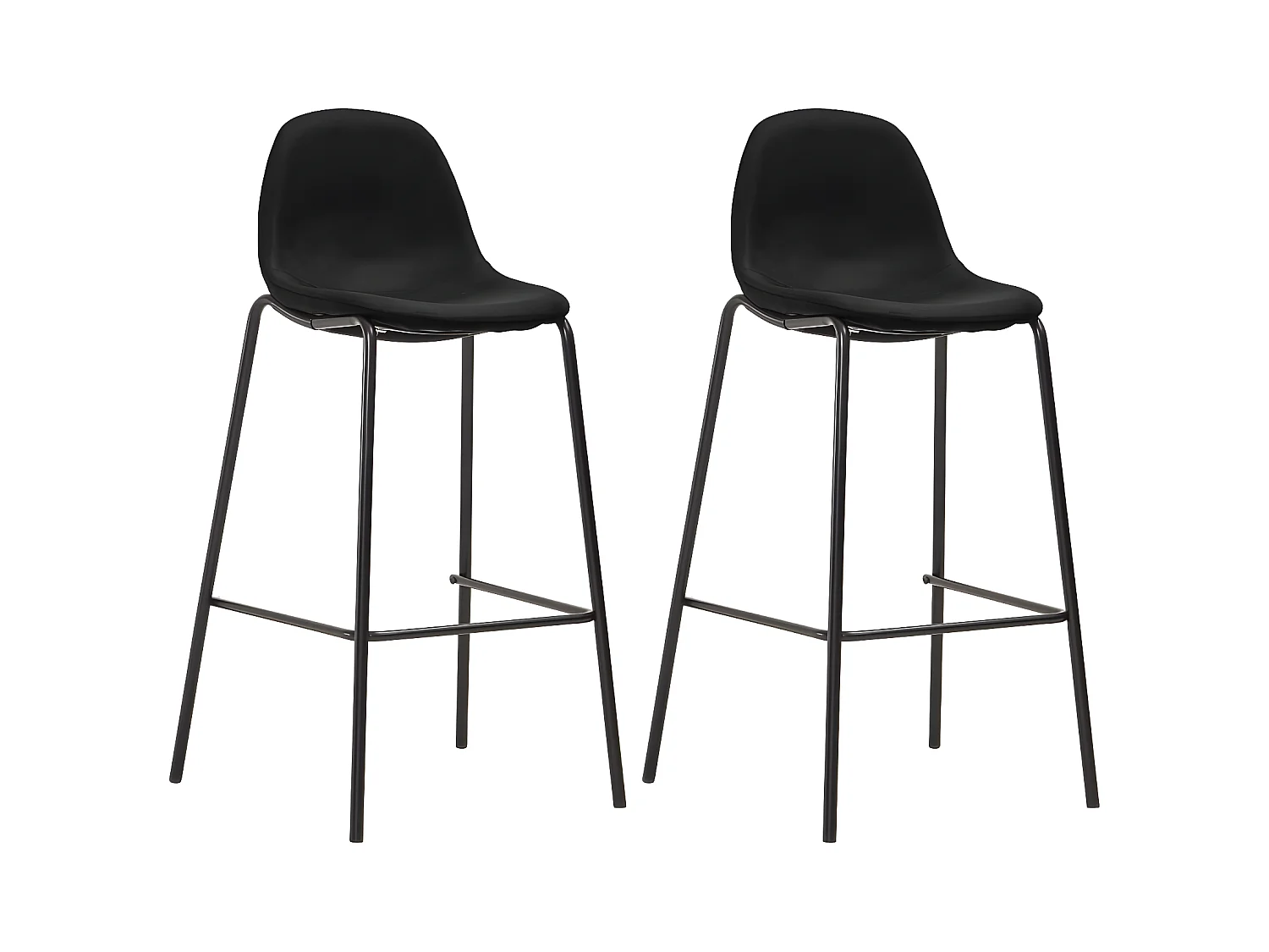 Barstoelen 2 st stof zwart NL875369