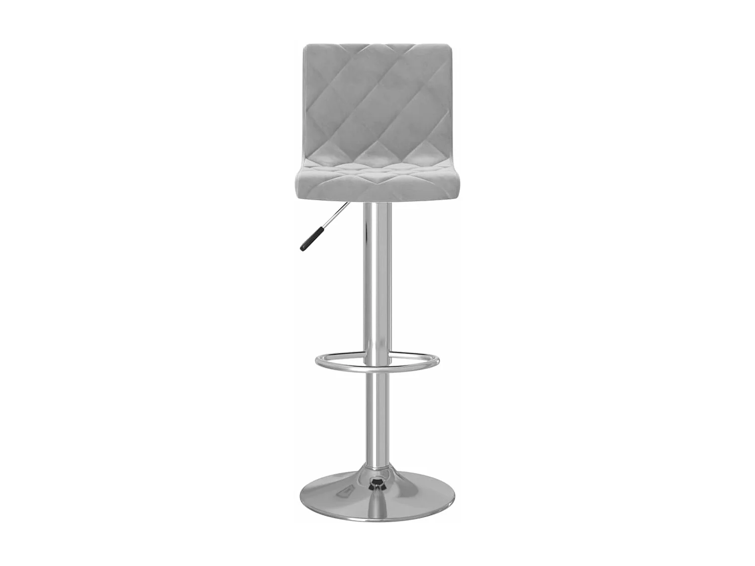 lot de 2 Tabourets de bar Gris clair Velours SSA4266