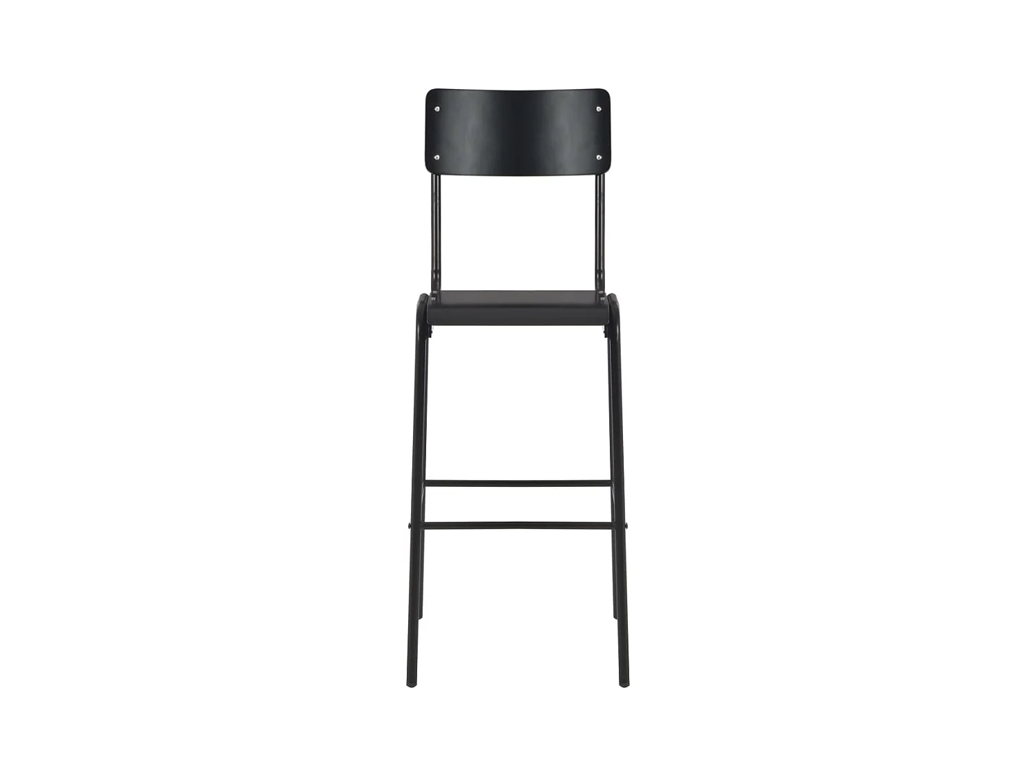 Barstoelen 2 st massief multiplex staal zwart NL884315