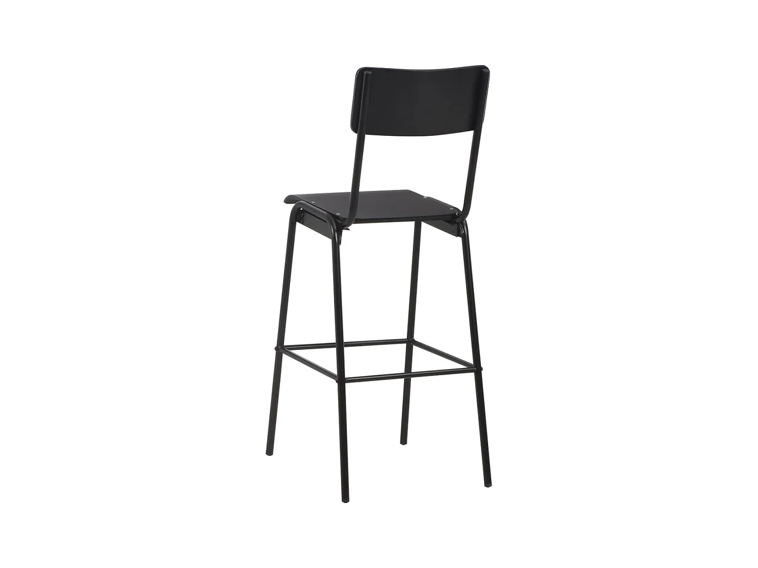 Barstoelen 2 st massief multiplex staal zwart NL884315
