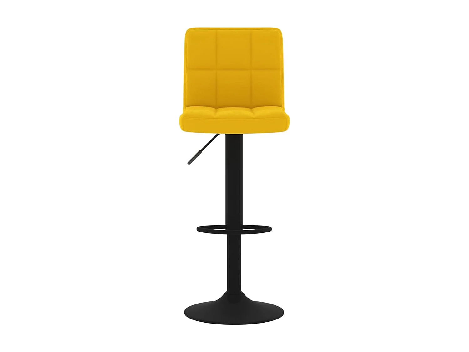 lot de 2 Tabourets de bar jaune moutarde velours SSA5358