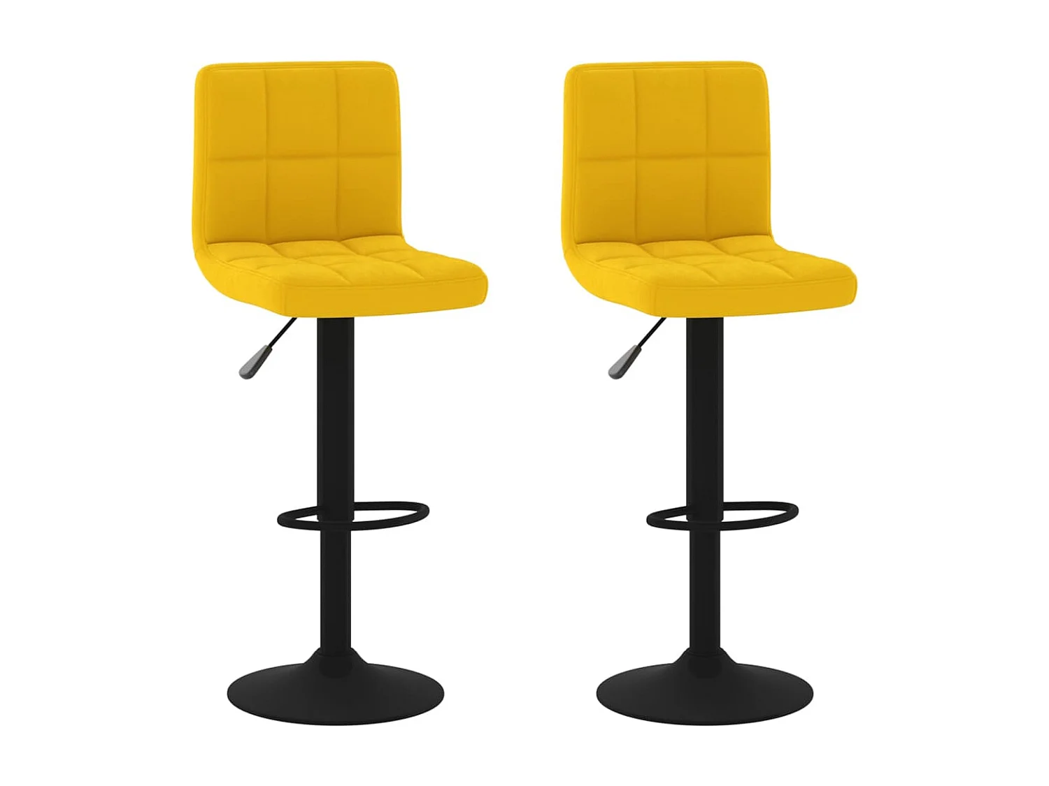 Bancos de bar 2 pcs veludo amarelo mostarda PT423227