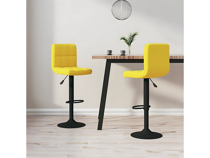 Bancos de bar 2 pcs veludo amarelo mostarda PT423227
