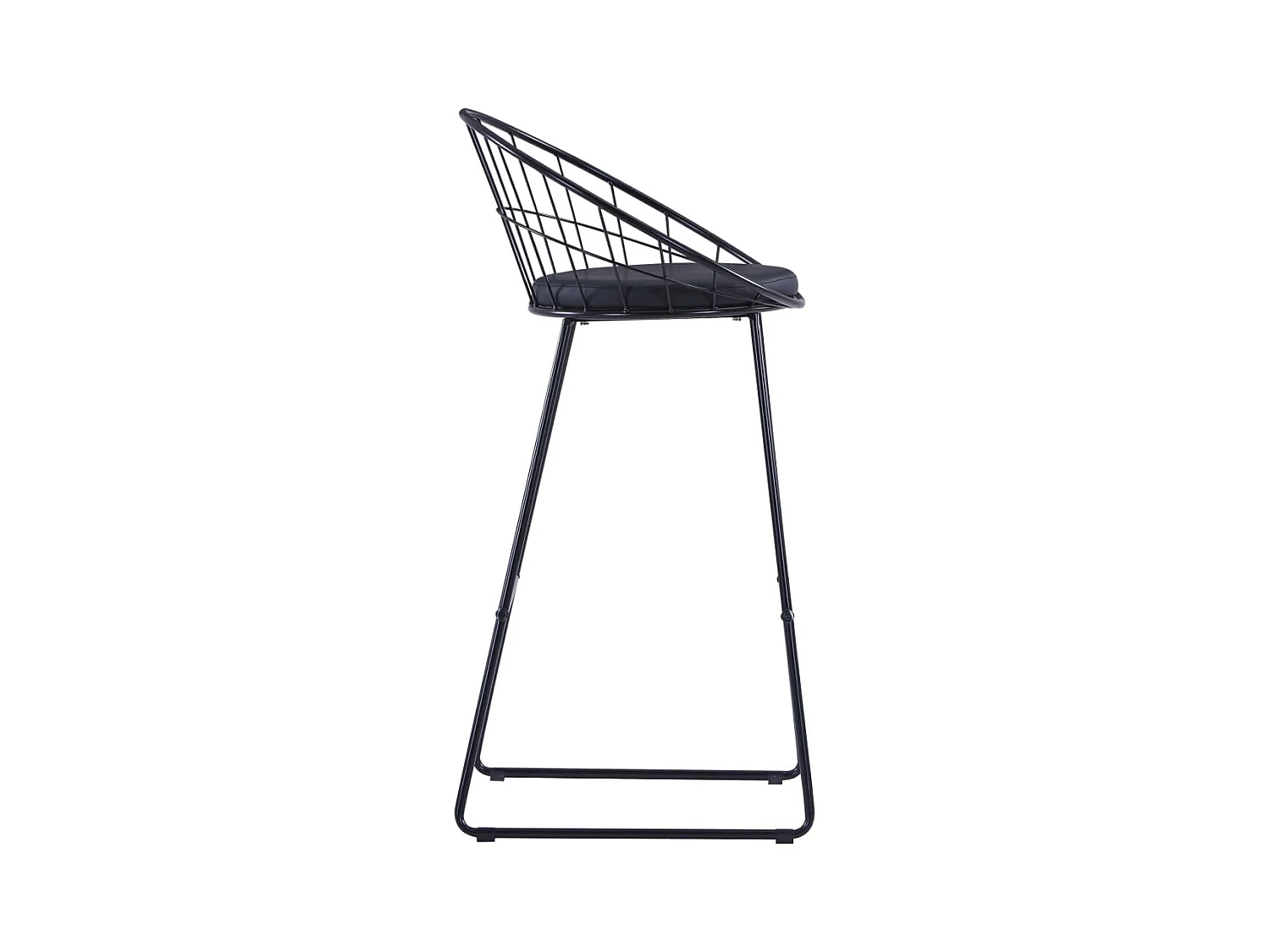 Tabourets de bar lot de 2 noir similicuir SEF89070