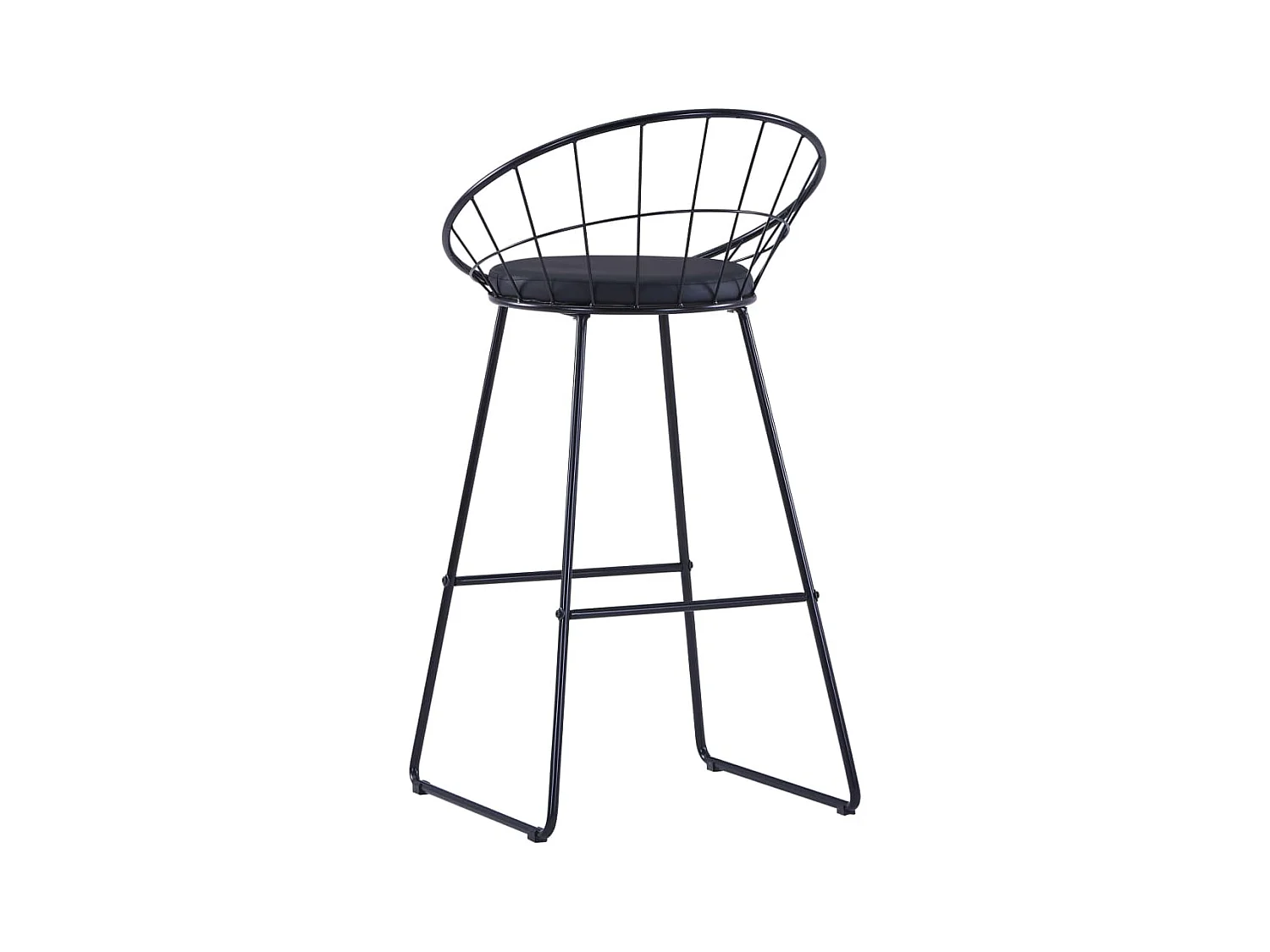 Tabourets de bar lot de 2 noir similicuir SEF89070