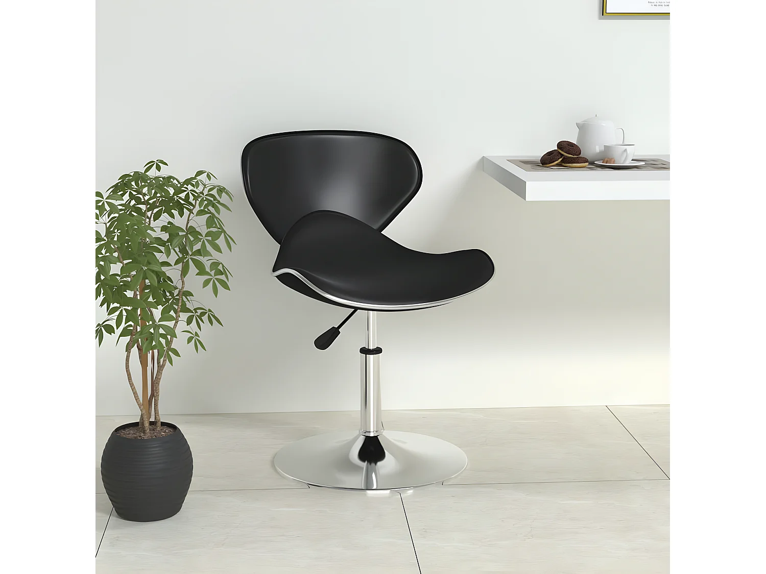 Tabouret de bar Noir Similicuir SSA9581