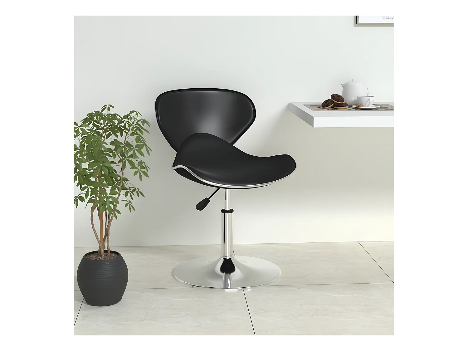 Tabouret de bar Noir Similicuir SSA9581