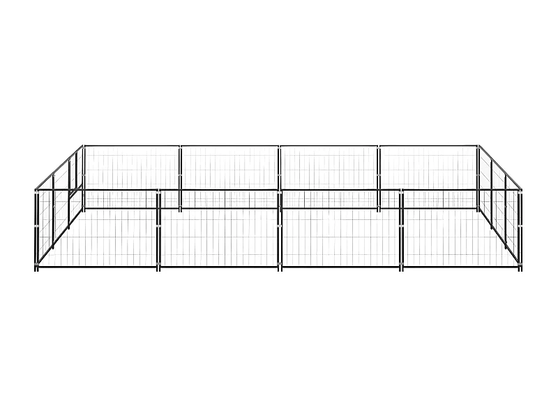Perrera acero 12 m² negra ES746675