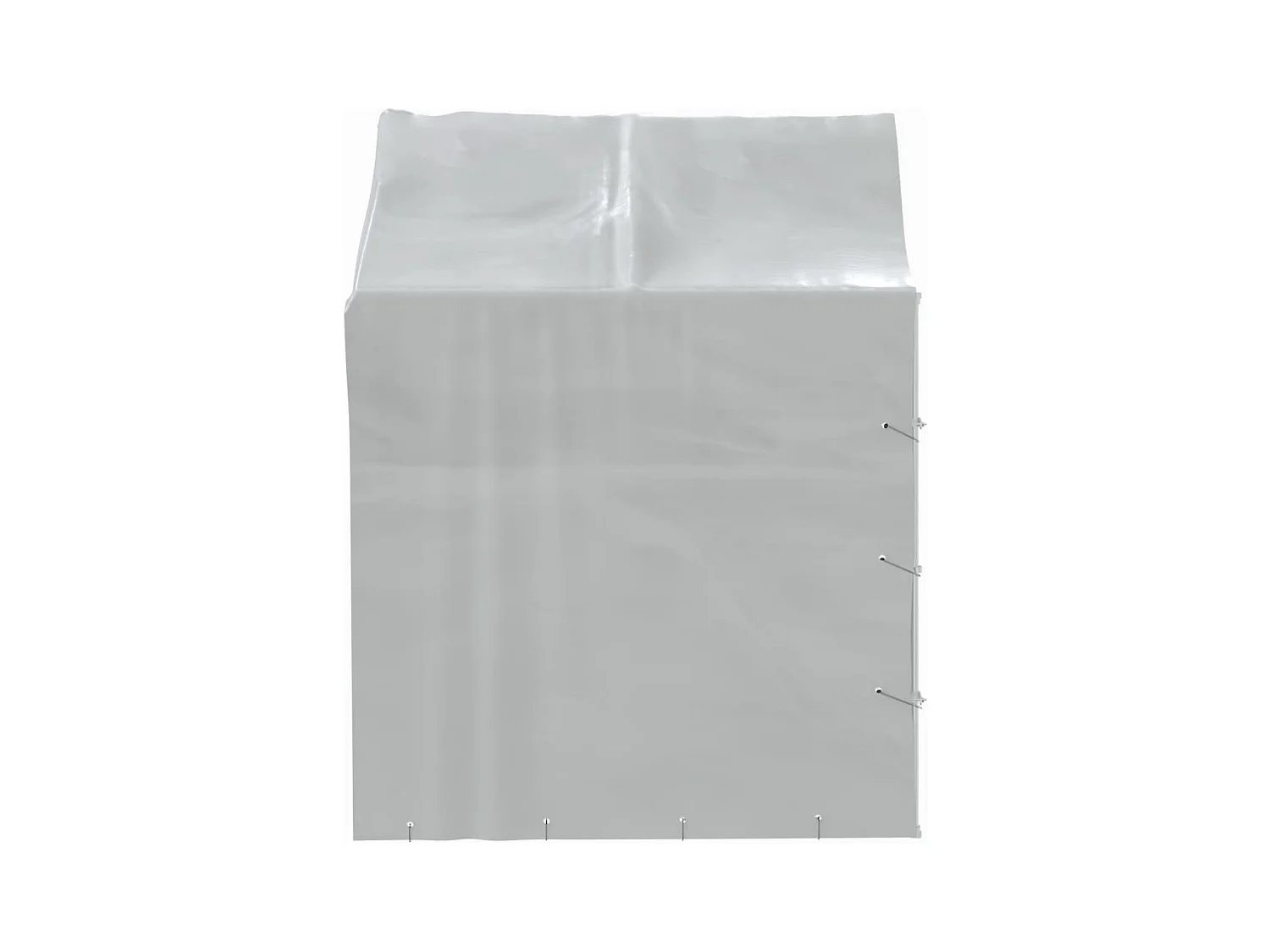 Hondenkennel met dak 2x2x2,5 m gegalvaniseerd staal zilver NL958280