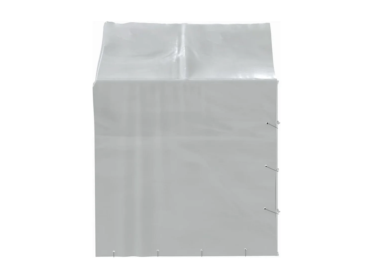 Perrera de exterior con toldo acero galvanizado plata 2x2x2,5 m ES470741