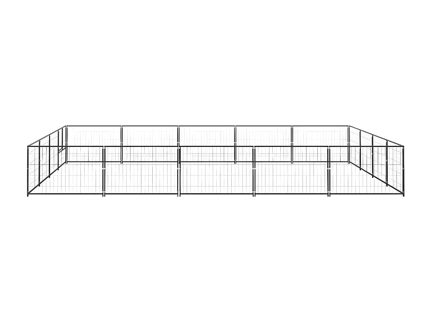 Perrera acero 20 m² negra ES605743