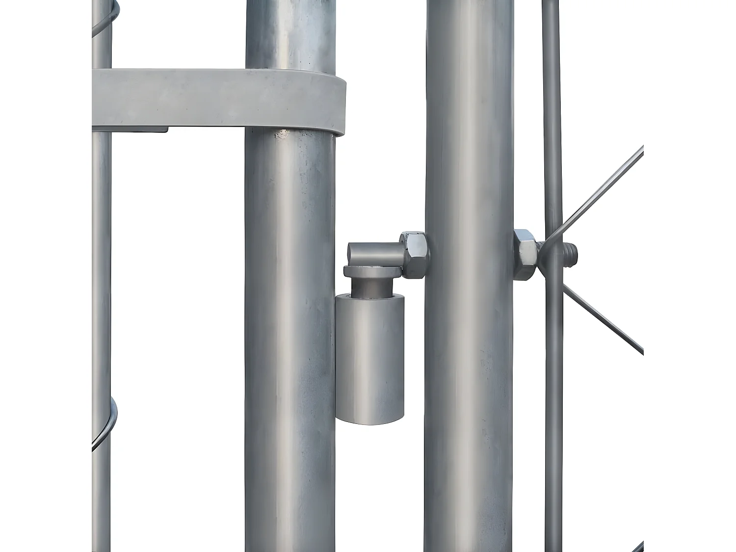 Perrera de exterior de acero galvanizado 4x4x1 m ES519937