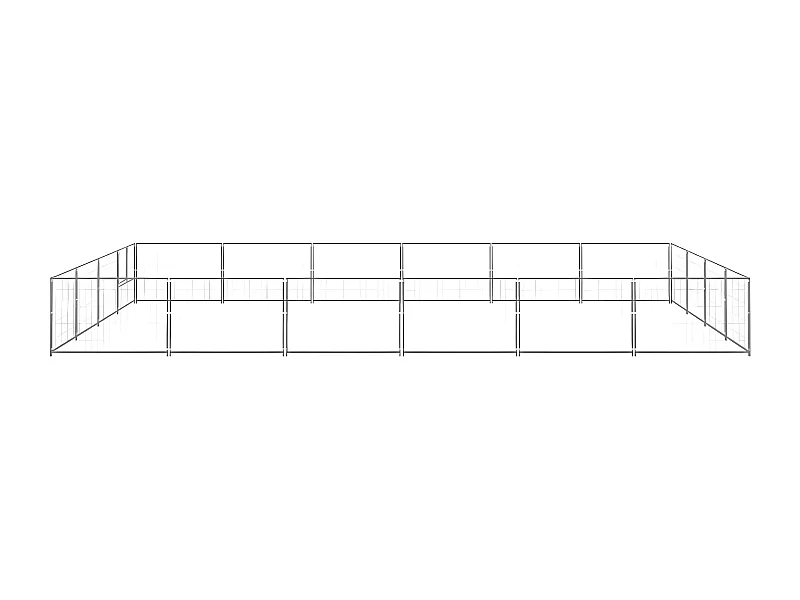 Perrera plateada 24 m² acero ES817901