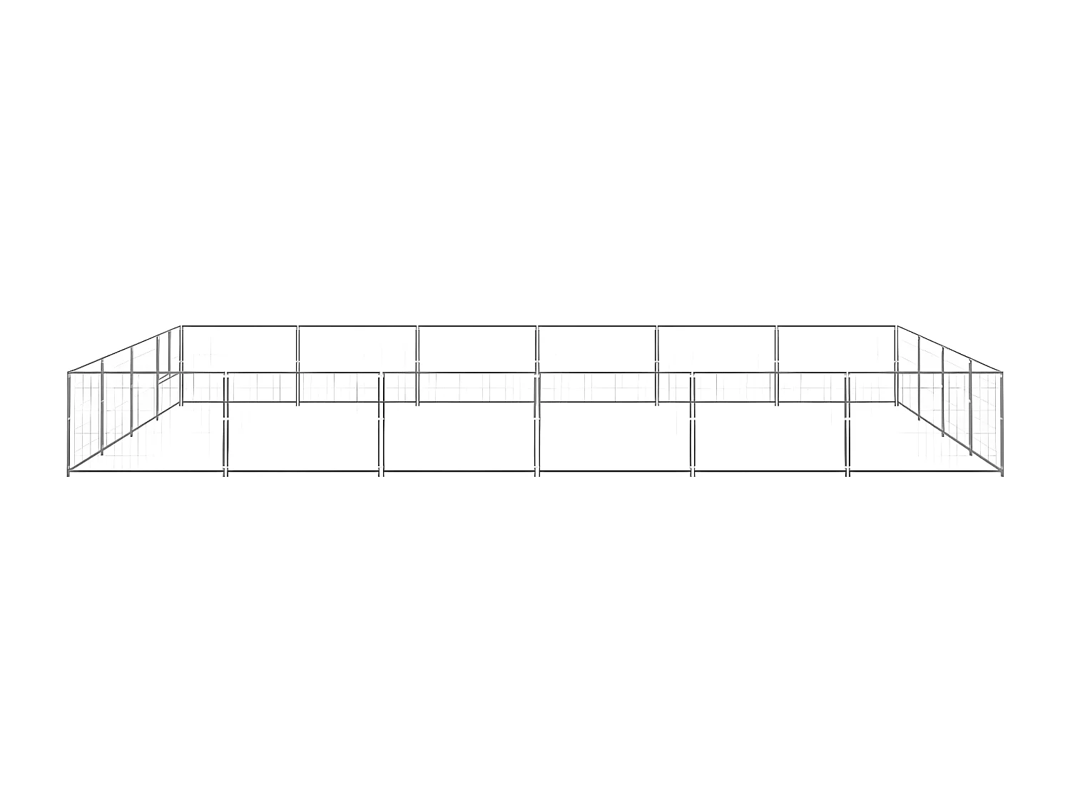 Perrera plateada 24 m² acero ES817901