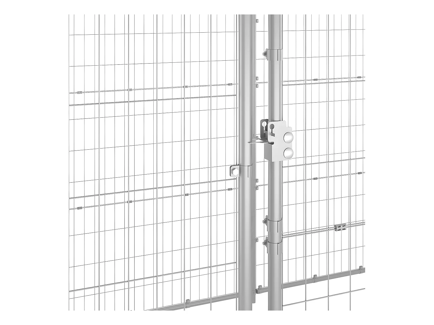 Hondenkennel met dak 7,26 m² gegalvaniseerd staal NL217007