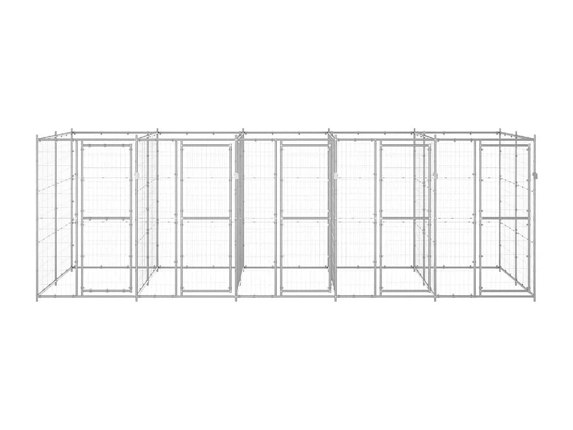 Chenil extérieur Acier galvanisé 12,1 m² RG3Q73665