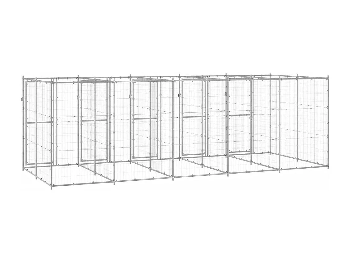 Chenil extérieur Acier galvanisé 12,1 m² RG3Q73665