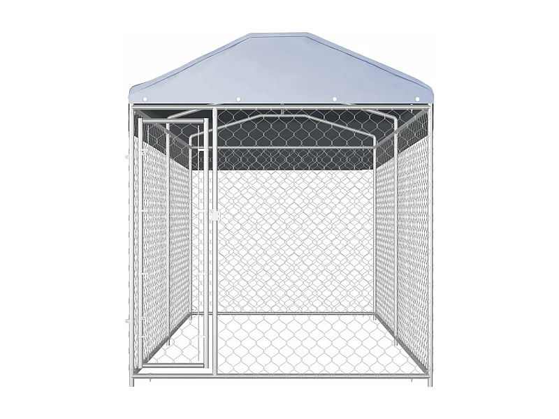 Canil de exterior com toldo 382x192x225 cm PT854018