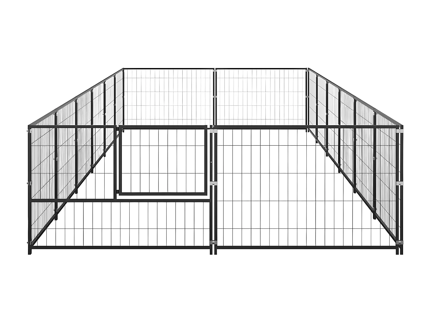 Perrera acero 12 m² negra ES173074