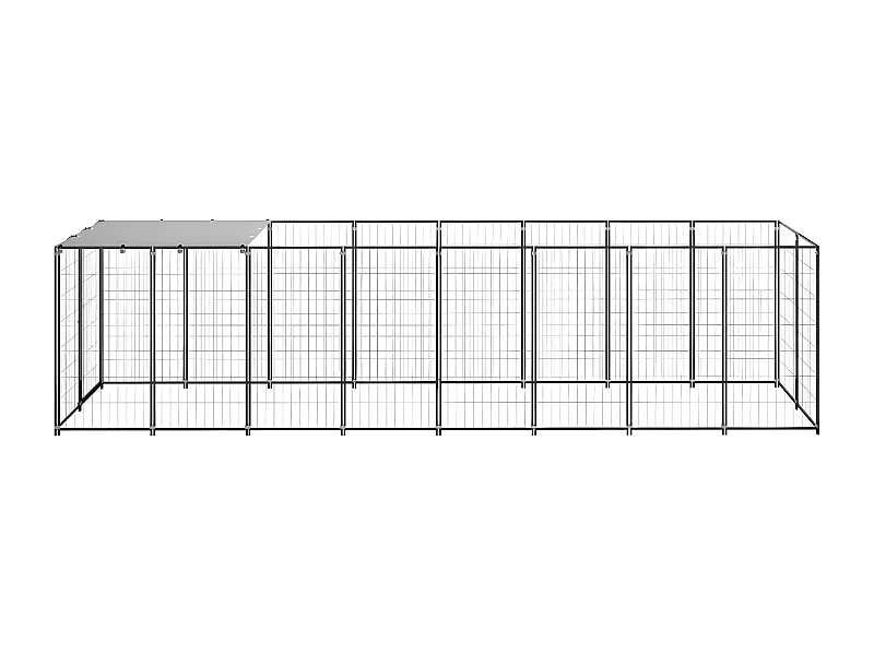 Perrera negra 4,84 m² acero ES291729