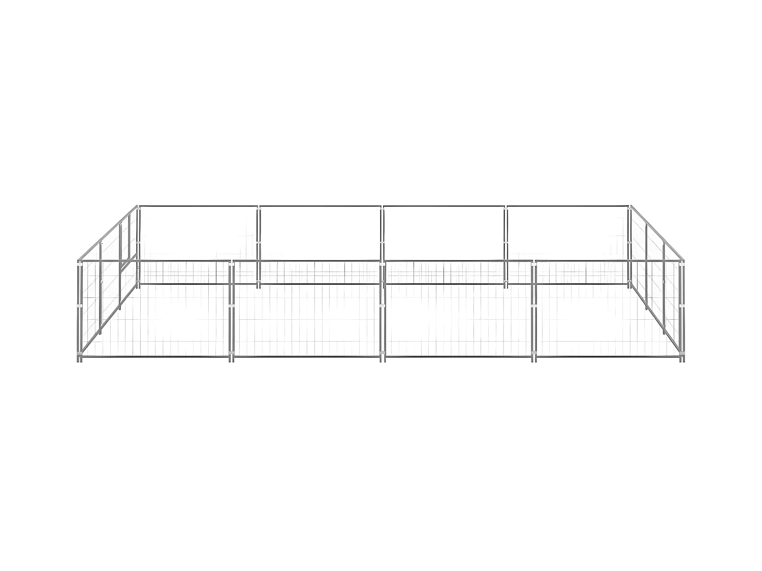 Chenil Argenté 12 m² Acier RG3Q84473