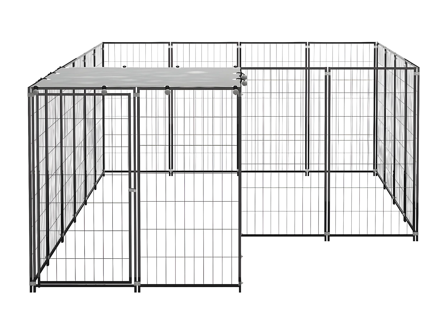 Perrera negra 6,05 m² acero ES822529
