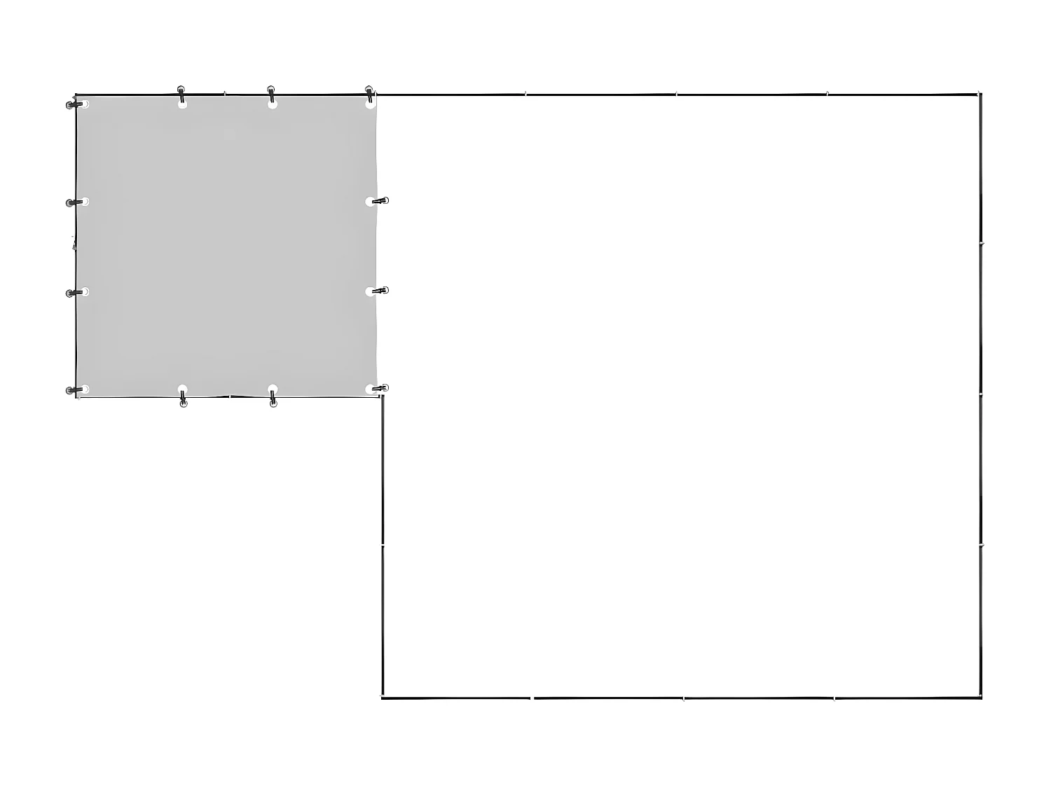 Perrera negra 6,05 m² acero ES822529