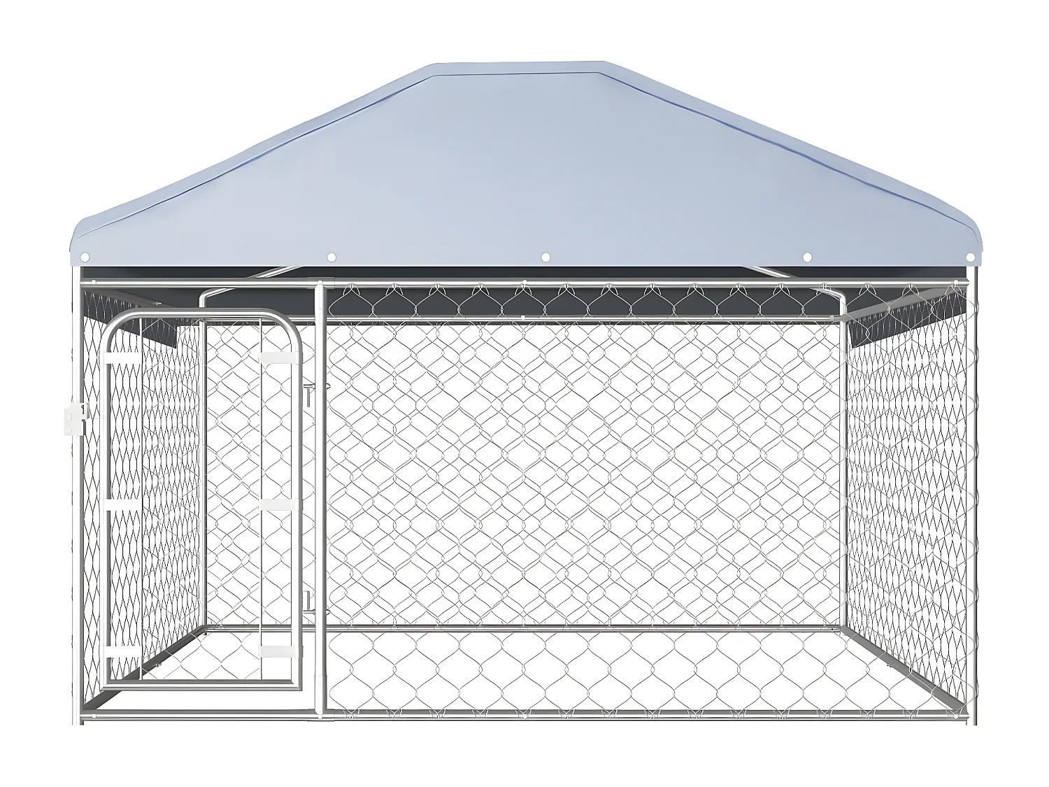 Chenil extérieur avec toit pour chiens 200 x 200 x 135 cm RG3Q21307