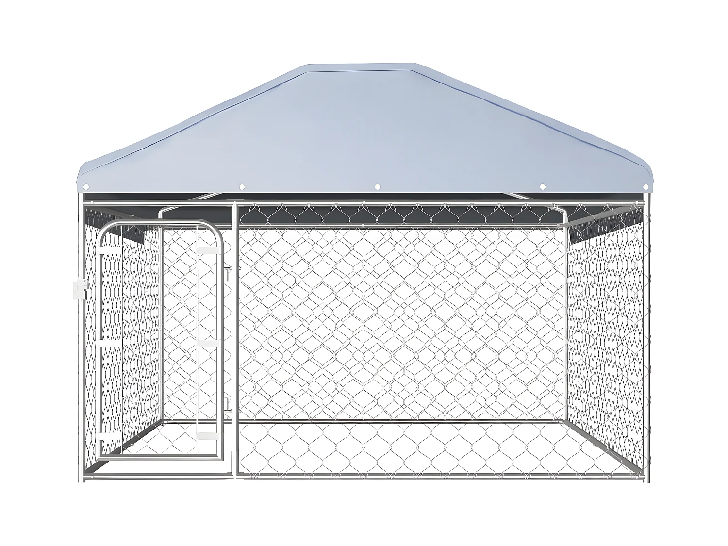 Chenil extérieur avec toit pour chiens 200 x 200 x 135 cm RG3Q21307