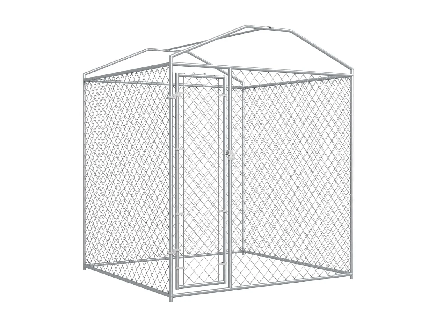 Chenil d'extérieur avec toit pour chiens 193x193x225 cm RG3Q53079