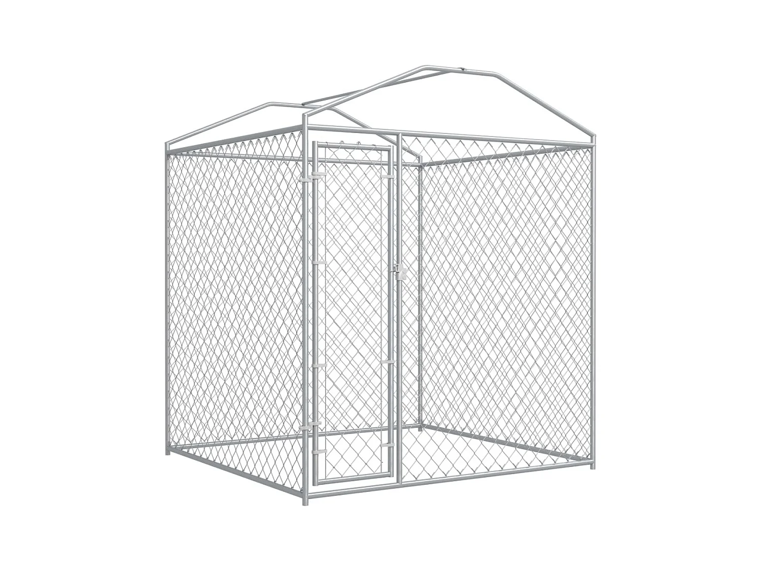 Chenil d'extérieur avec toit pour chiens 193x193x225 cm RG3Q53079