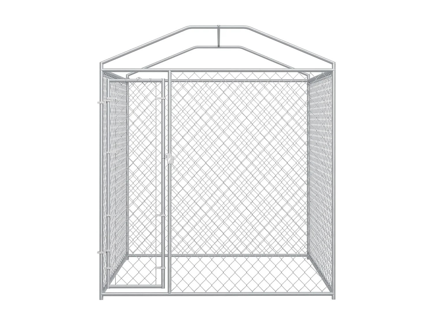 Canil de exterior com toldo 193x193x225 cm PT558964