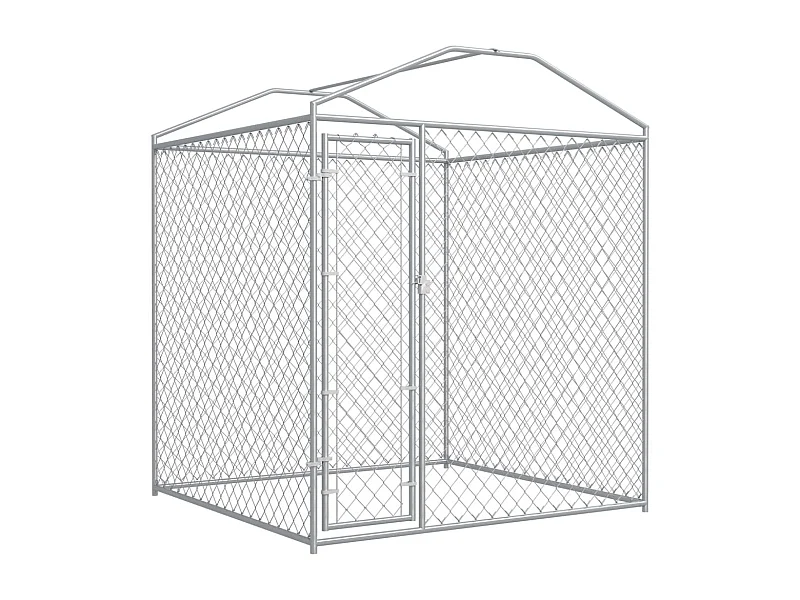 Perrera de exterior con toldo 193x193x225 cm ES207910