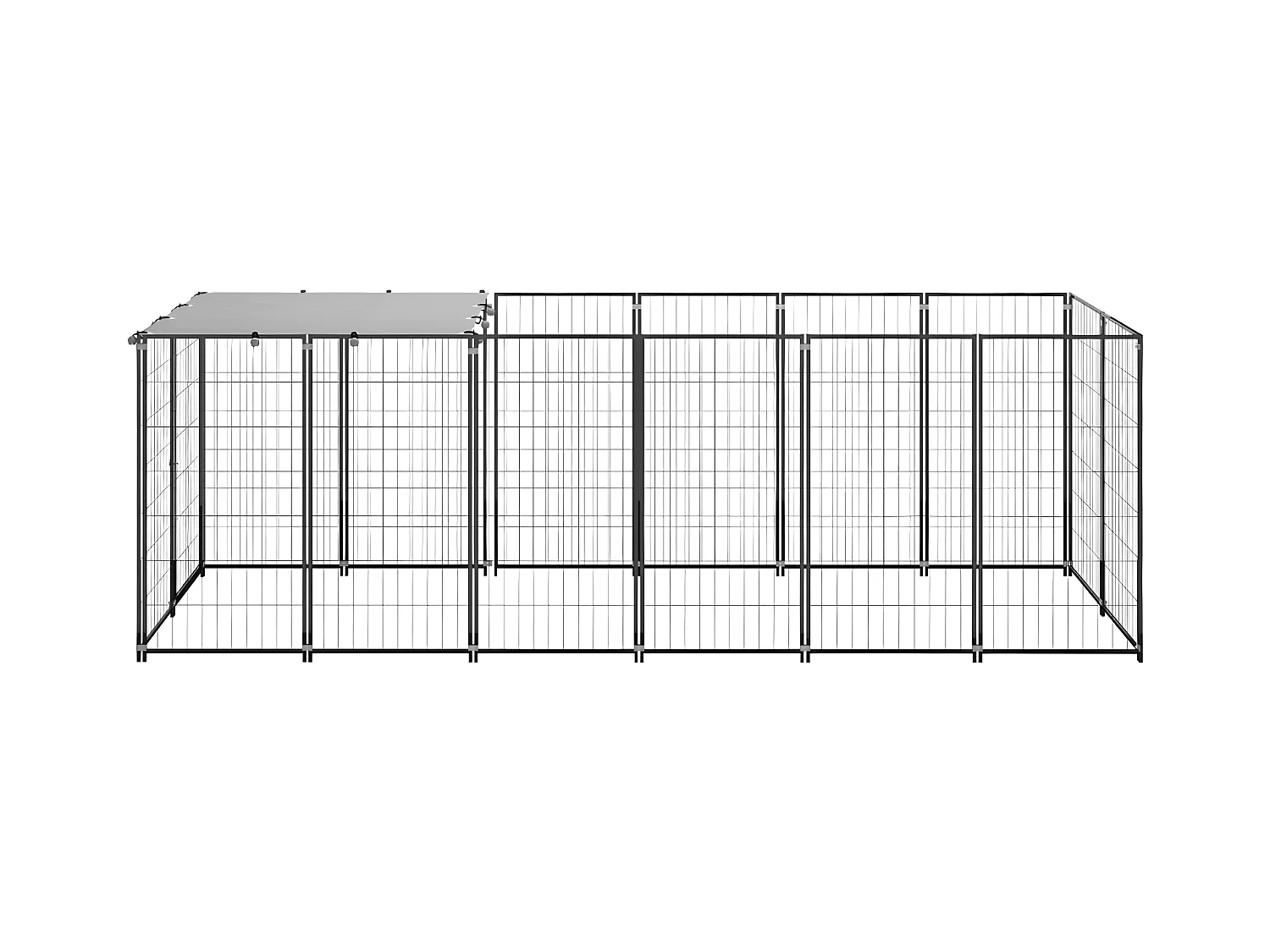 Chenil Noir 330x110x110 cm Acier RG3Q21569
