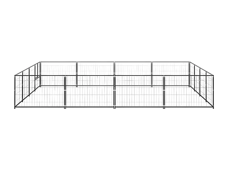 Perrera acero 16 m² negra ES936772