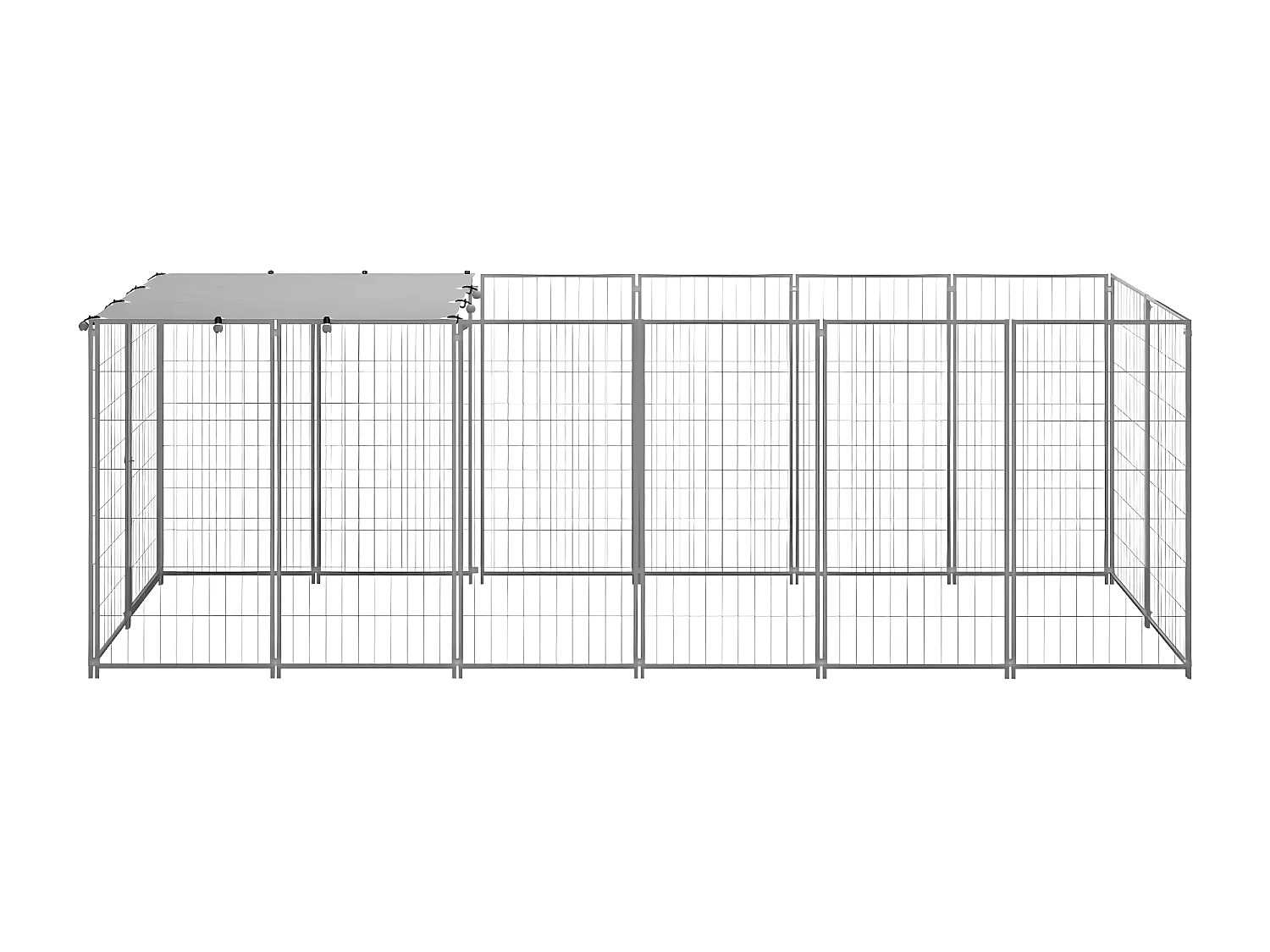 Chenil Argenté 330x110x110 cm Acier RG3Q80546