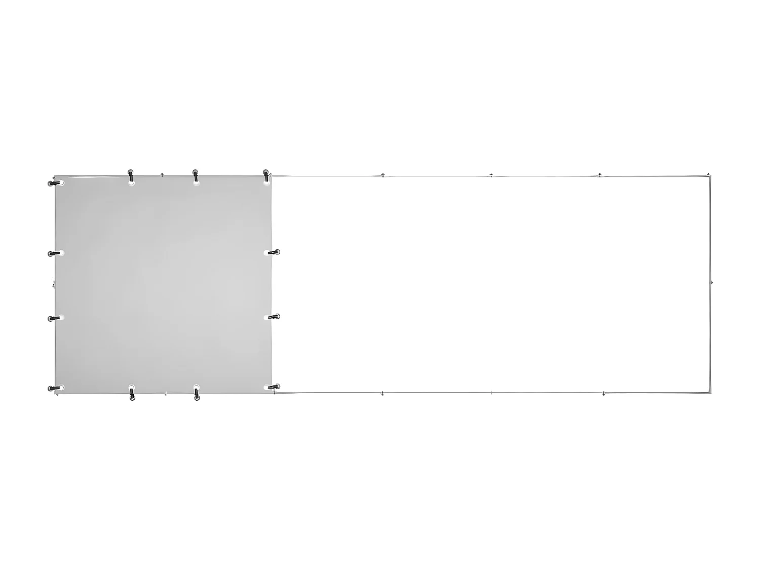 Chenil Argenté 330x110x110 cm Acier RG3Q80546
