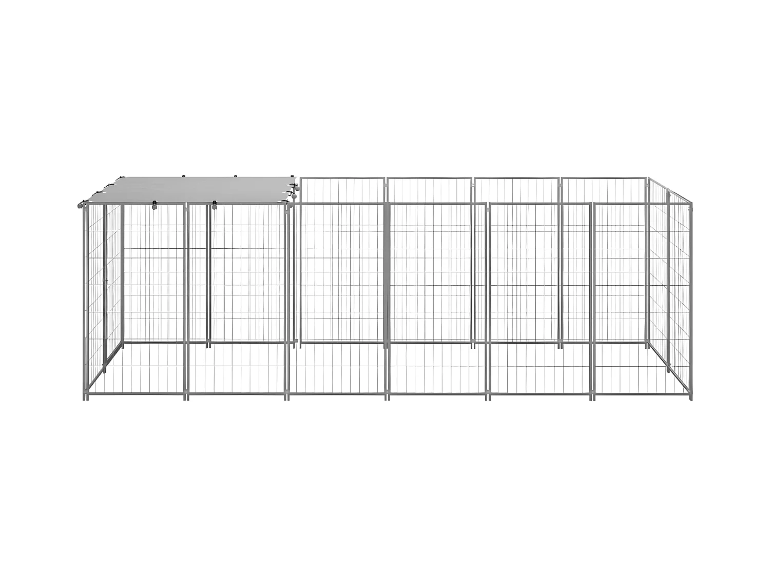 Chenil Argenté 330x110x110 cm Acier RG3Q80546